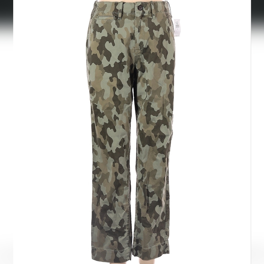 🆕 Gap Green Camo Military Camouflage Cotton Fall Gorpcore Pants (4)